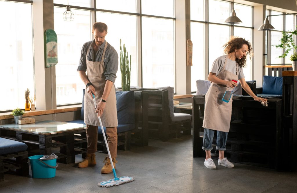 In the fast-paced world of business, the importance of cleanliness often takes a backseat to other pressing matters. However, the impact of a clean and well-maintained workplace extends far beyond just appearances. Commercial cleaning services offer a myriad of benefits that contribute to the overall success and prosperity of your business. Let's explore some of these hidden benefits: 1. **Boosted Employee Morale and Satisfaction**: A clean and hygienic workspace creates a positive atmosphere that fosters employee satisfaction and morale. When employees feel comfortable and valued in their environment, they are more likely to be motivated and engaged in their work. Commercial cleaning services not only keep the physical workspace tidy but also demonstrate to employees that their well-being is a priority, leading to higher retention rates and improved productivity. 2. **Increased Customer Loyalty**: A clean and inviting storefront or office space makes a lasting impression on customers and clients. When visitors encounter a clean and well-maintained environment, they perceive your business as professional, reliable, and trustworthy. This positive impression can lead to increased customer satisfaction and loyalty, ultimately driving repeat business and referrals. 3. **Time and Cost Efficiency**: Outsourcing your cleaning needs to professional commercial cleaning services saves you valuable time and resources. Instead of allocating internal resources to cleaning tasks, employees can focus on core business activities, leading to greater efficiency and productivity. Additionally, commercial cleaners have the expertise and equipment to clean efficiently and effectively, ultimately saving you money in the long run by reducing the need for costly repairs or replacements due to neglect. 4. **Environmental Sustainability**: Many commercial cleaning companies now offer eco-friendly cleaning solutions that minimize the environmental impact of cleaning activities. By opting for green cleaning practices, you demonstrate your commitment to sustainability and corporate social responsibility. This not only resonates positively with environmentally-conscious customers but also helps reduce your business's carbon footprint, contributing to a cleaner and healthier planet. 5. **Flexibility and Customization**: Commercial cleaning services can be tailored to meet the specific needs and preferences of your business. Whether you require daily, weekly, or monthly cleaning services, or have unique cleaning requirements based on your industry or facility type, professional cleaners can accommodate your schedule and preferences. This flexibility allows you to focus on running your business with the peace of mind that your cleaning needs are being taken care of by experts. In conclusion, commercial cleaning services offer a wide range of benefits that extend beyond just cleanliness. From boosting employee morale and customer loyalty to enhancing efficiency and sustainability, the value that commercial cleaning adds to your business is immeasurable. By investing in professional cleaning services, you not only create a cleaner and healthier work environment but also position your business for long-term success and growth.